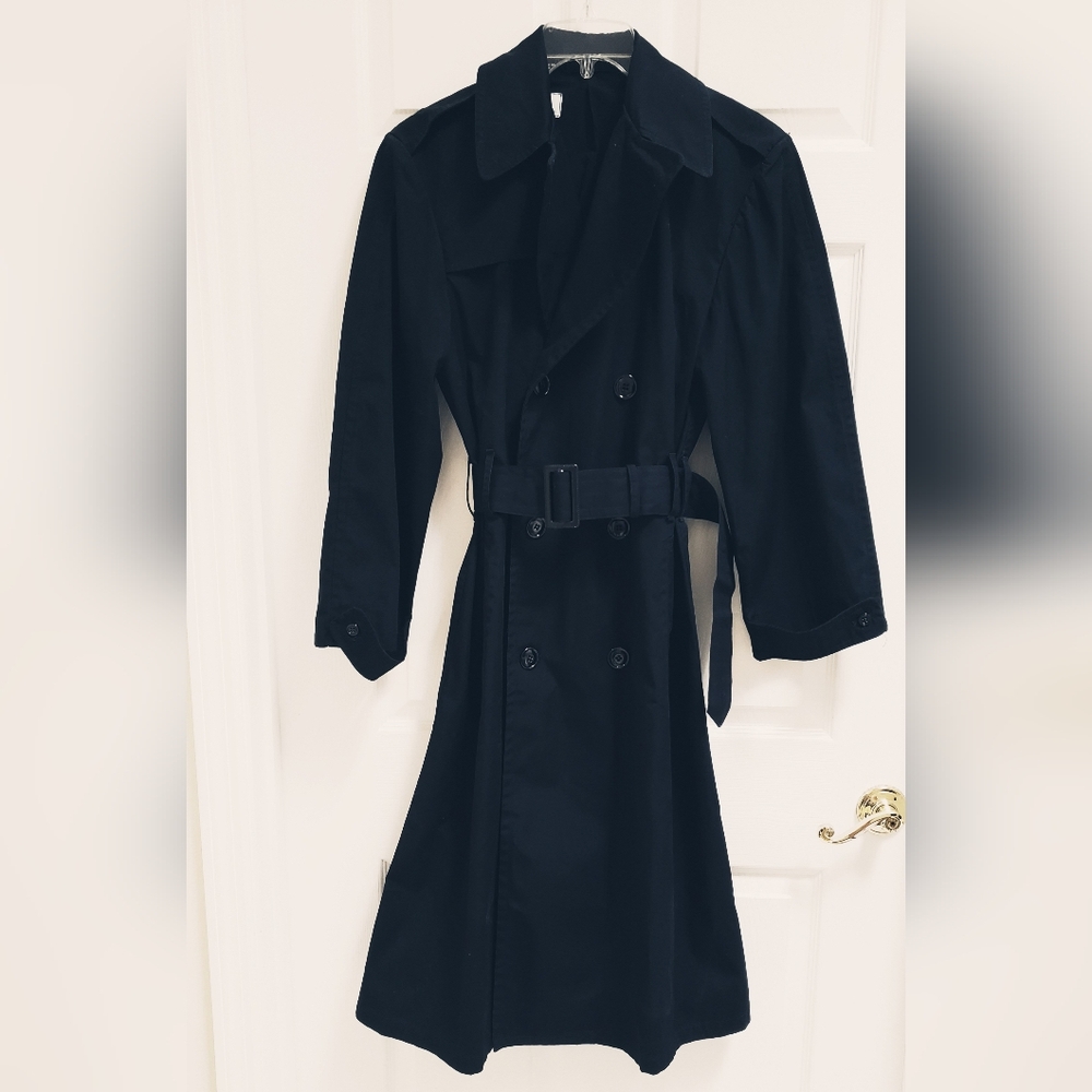NEW Black Military Trench Coat